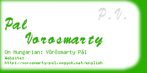 pal vorosmarty business card